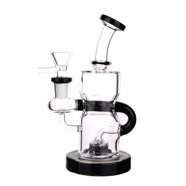 DHC Bent Neck Recycler with Perc Bong - 6.5 in.