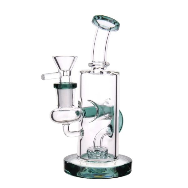 DHC Bent Neck Recycler with Perc Bong - 6.5 in.