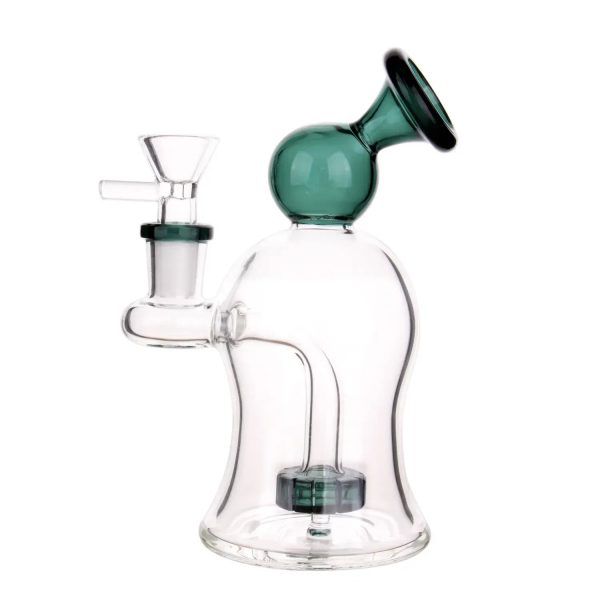DHC Bubble Bent Neck with Showerhead Bubbler Bong - 6 in.