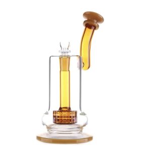 DHC Bent Neck Matrix Perc Bubbler Bong - 9 in.