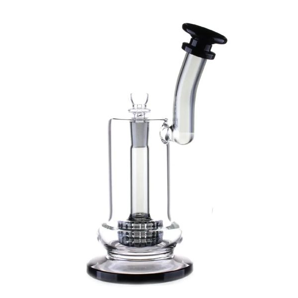 DHC Bent Neck Matrix Perc Bubbler Bong - 9 in.