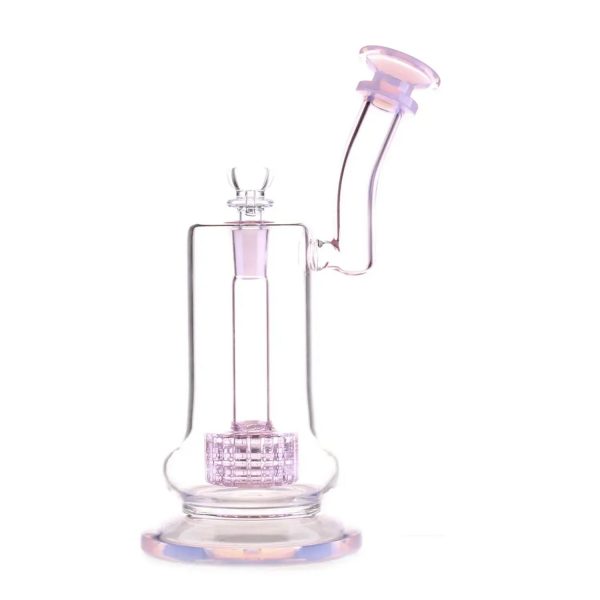 DHC Bent Neck Matrix Perc Bubbler Bong - 9 in.