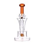 DHC Bent Neck with Colored Inline Perc Bong - 6.7 in.