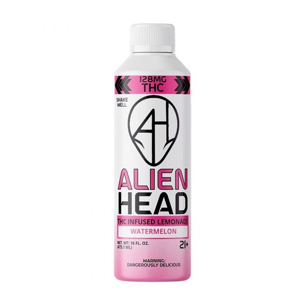 Alien Head D9 THC Lemonade | Watermelon | 16oz | 128mg | 4ct Display