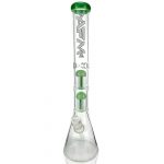 18" AFM Hitter Double Arm Perc 5mm Glass Beaker Bong