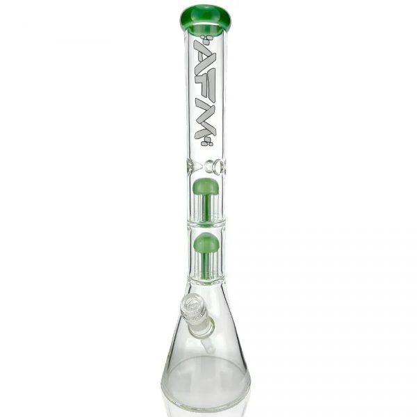 18" AFM Hitter Double Arm Perc 5mm Glass Beaker Bong