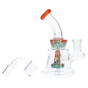 DHC Mini Water Pipe with Reversal Glass Showerhead Perc - 5in