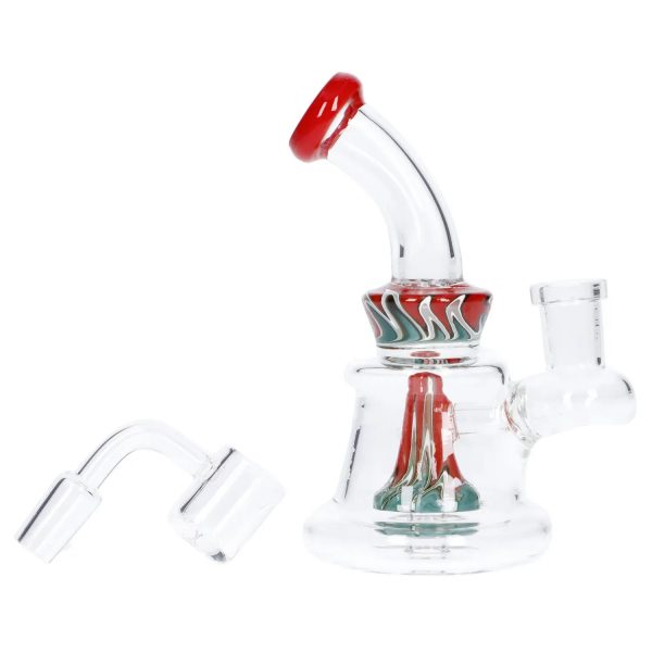 DHC Mini Water Pipe with Reversal Glass Showerhead Perc - 5in