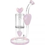 Pulsar Hearts on Hearts Recycler Water Pipe - 8.25" / 14mm F