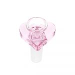 Pulsar Double Kiss Heart Glass Water Pipe - 11" / 14mm F