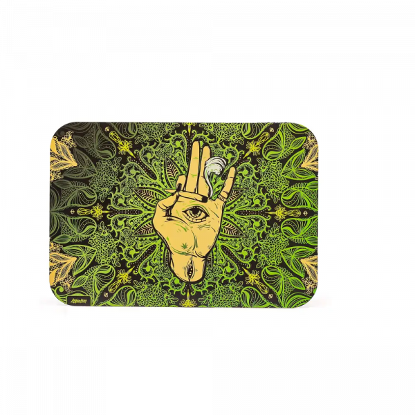 Afghan Hemp Metal Tray for Rolling and Organization