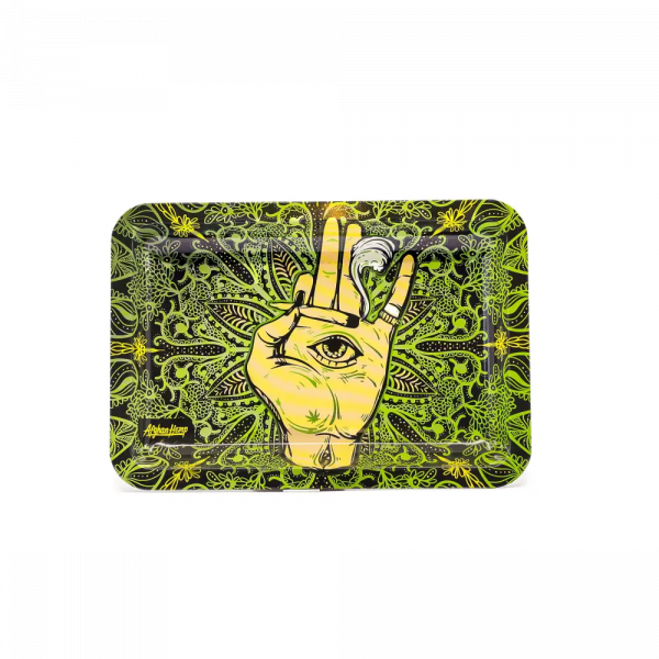 Afghan Hemp Metal Tray for Rolling and Organization