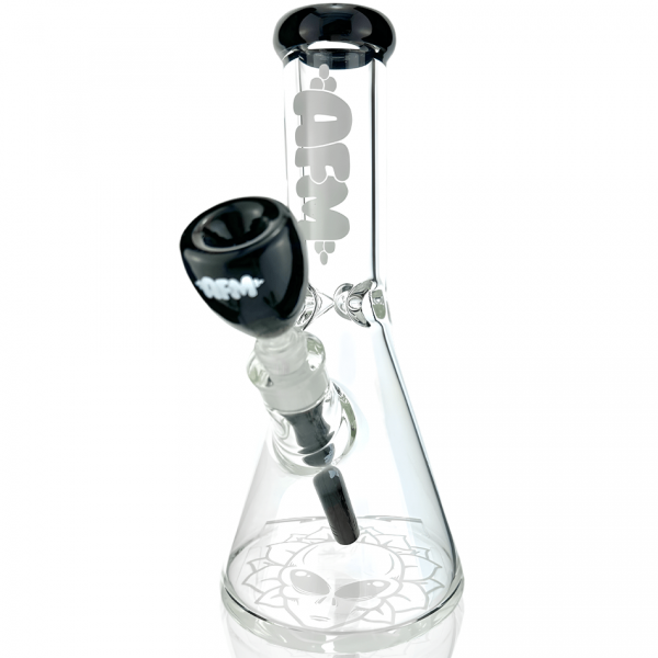 AFM Glass Chubbi Beaker Clear Colored Lip Beaker Bong Bundle