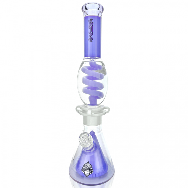 AFM Glass UFO Pyramid Glass Freezable Coil Beaker Bong