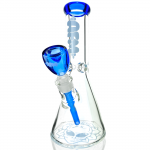 AFM Glass Chubbi Beaker Clear Colored Lip Beaker Bong Bundle