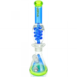 AFM Glass UFO Pyramid Glass Freezable Coil Beaker Bong