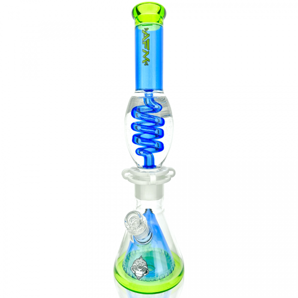 AFM Glass UFO Pyramid Glass Freezable Coil Beaker Bong