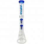 18" AFM Hitter Double Arm Perc 5mm Glass Beaker Bong