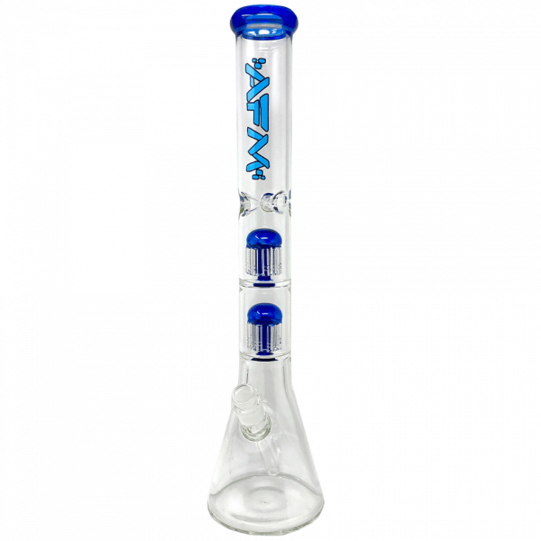 18" AFM Hitter Double Arm Perc 5mm Glass Beaker Bong