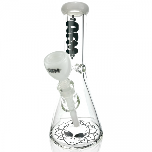 AFM Glass Chubbi Beaker Clear Colored Lip Beaker Bong Bundle