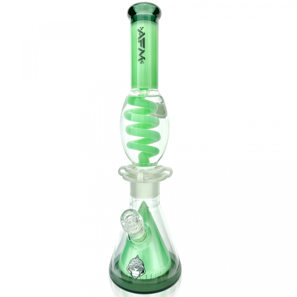 AFM Glass UFO Pyramid Glass Freezable Coil Beaker Bong