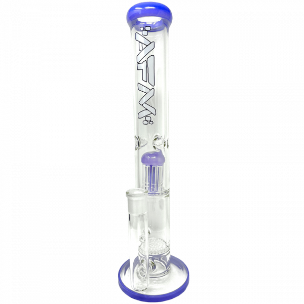 AFM Glass Ripper Single Arm Perc Glass Straight Tube Bong