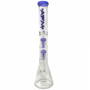 18" AFM Hitter Double Arm Perc 5mm Glass Beaker Bong