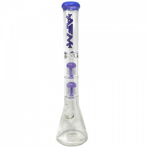 18" AFM Hitter Double Arm Perc 5mm Glass Beaker Bong
