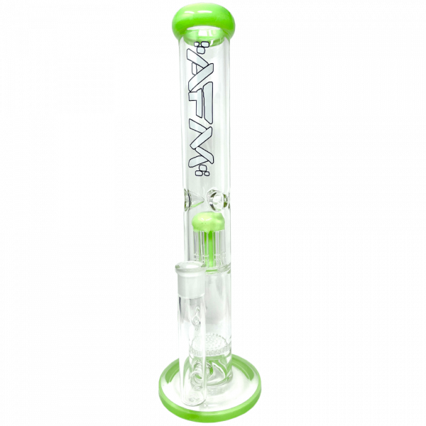 AFM Glass Ripper Single Arm Perc Glass Straight Tube Bong