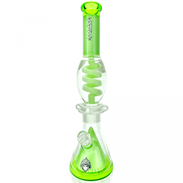 AFM Glass UFO Pyramid Glass Freezable Coil Beaker Bong