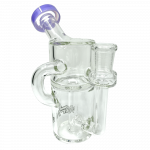 5.5" Power Can Clear Glass Recycler Mini Dab Rig