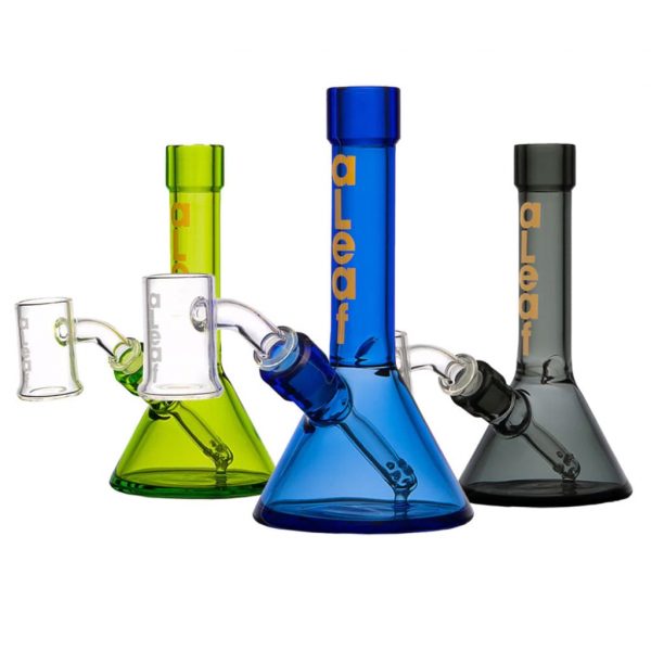 Aleaf Tiny Beaker Dab Rig With 10mm Male Quartz Banger - Green