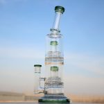 Dual Matrix Percolators Glass Water Pipe for Smooth Hits