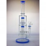 Dual Matrix Percolators Glass Water Pipe for Smooth Hits