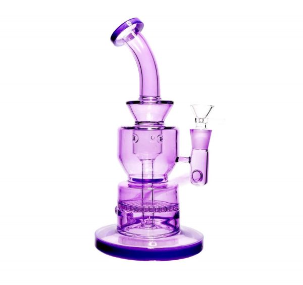 Neon Beaker with Showerhead Percolator and Thick Base Bong