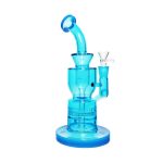 Neon Beaker with Showerhead Percolator and Thick Base Bong