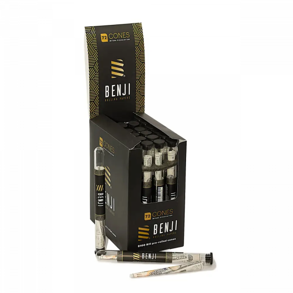 Benji 100 Bill Print Pre Rolled Cones Premium Rolling Papers