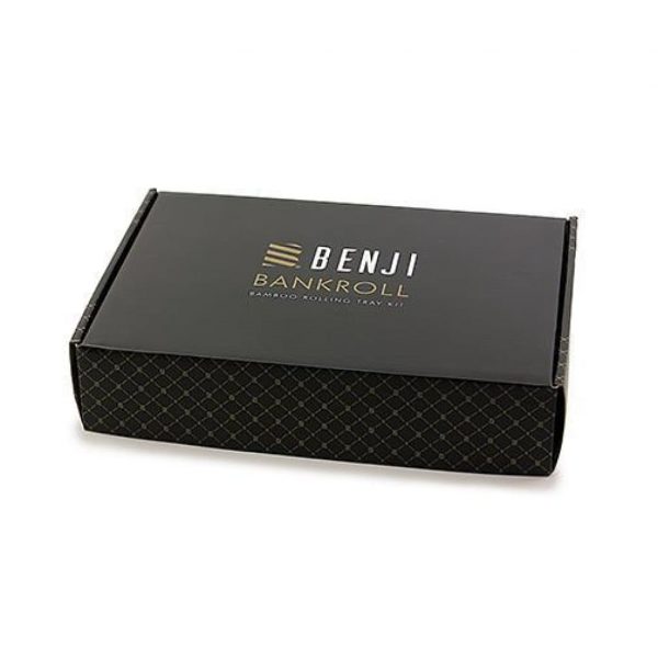 Benji Bankroll Two Piece Bamboo Tray in Black