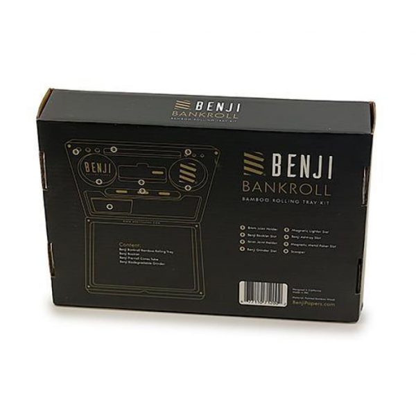 Benji Bankroll Two Piece Bamboo Tray in Black
