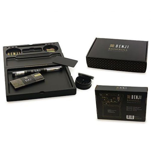 Benji Bankroll Two Piece Bamboo Tray in Black