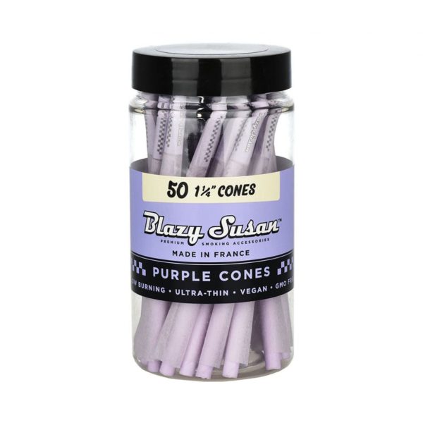 Blazy Susan Purple Pre-rolled Cones - 50 Ultra Thin Papers - 1 1/4"