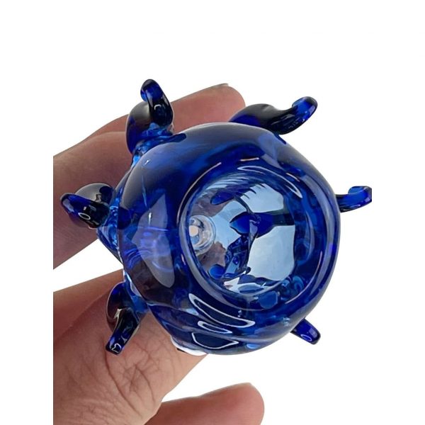 Blue Octopus Glass Bong with Deep Bowl