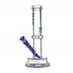 Green Flower Phoenix Star 7Mm Tube Bong With Thick Base 12 Inch