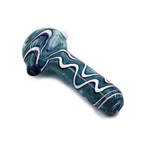 Blue Slide Glass Hand Pipe 4 Inch Premium Quality