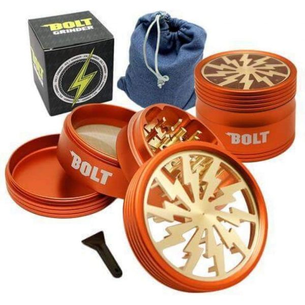 Bolt Grinder with Denim Carrying Pouch - Best Weed Grinders