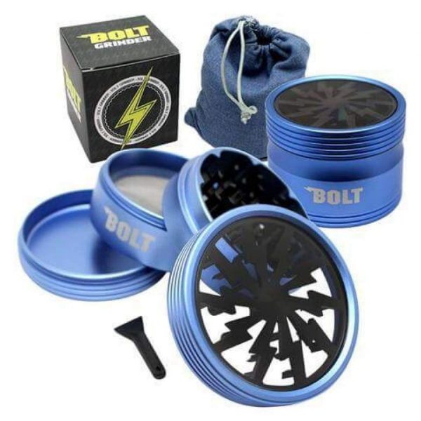 Bolt Grinder with Denim Carrying Pouch - Best Weed Grinders
