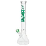 Green Beaker Base Glass Water Pipe with Ice Catcher
