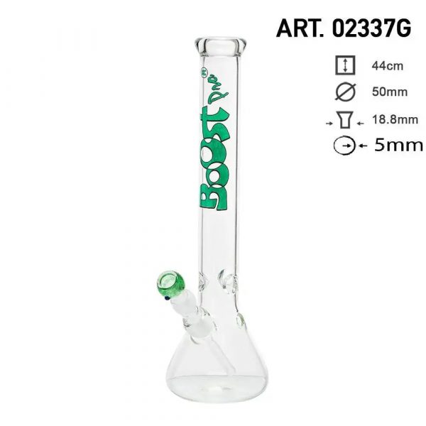 Green Beaker Base Glass Water Pipe with Ice Catcher