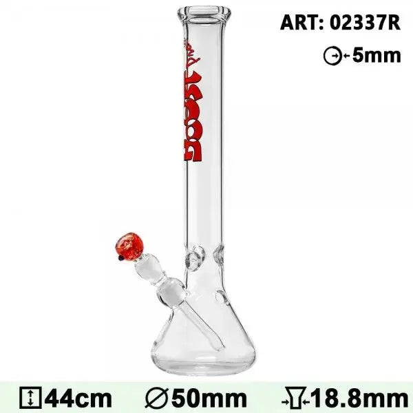 Boost Red Beaker Glass Water Pipe with Ice Catcher 17 Inch