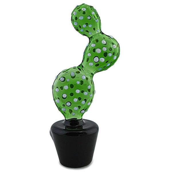 Cactus Pot Glass Pipe Unique Handcrafted Design